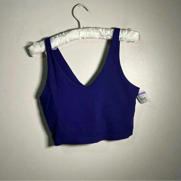 NWOT ZELLA NORDSTROM ULTRAVIOLET PURPLE CROPPED TOP/BRA S - Picture 2 of 6
